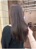 春の透明感◎ブリーチなし！大人ラベンダーグレージュで艶髪に