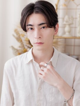 カバーヘア ブリス 川口(COVER HAIR bliss) アップバングアッシュグレージュセンターパートウルフ20代30代a