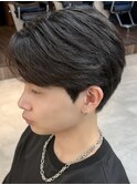 MEN’S HAIR/千葉駅/センターパート/曲がる縮毛矯正/齊藤大樹