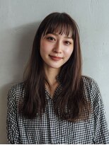 ウーラバイウェルズ 大和八木(U-ra by wells)&nbsp;シースルーバングの艶モカブラウンロング