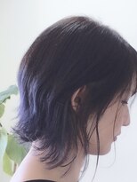 エルフゥ(Elle fou)&nbsp;前下がりボブ　サファイアブルー