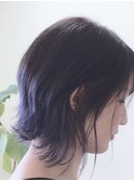 前下がりボブ サファイアブルー