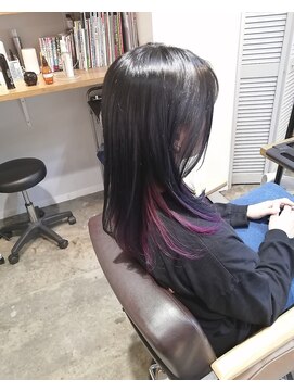 ペスカ 豊崎沖縄(pesca) インナーカラーがかわいい♪ダークネイビーブルー♪