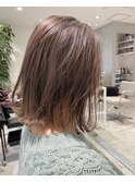 【YOKE】大人かわいいショコラベージュ外ハネロングボブブリーチ
