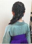 卒業式あみおろしヘアアレンジ