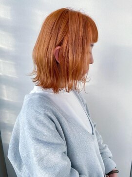 ヘアーアンドスパ フェリーチェ ミチ 野田屋町店(HAIR&SPA felice MICHI) 【feliceMICHI島田和也】オレンジブラウン