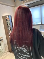 コワファーストナガサキシャンプーボーイ(COIFF1RST NAGASAKI SHAMPOO BOY)&nbsp;ブリーチ1回ワインレッド