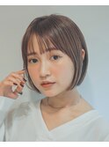 [代々木]ナチュラルピンクスイートAラインの甘辛ショートボブ