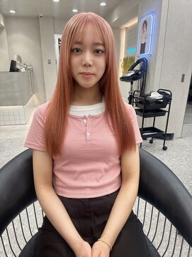 ロンド マーレ 天神大名店(Lond mare) ピンクブラウン/暖色カラー/カシスピンク/韓国ヘア/顔周りカット