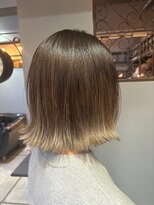ナンバー ブラオ 名古屋栄(N° blao) ボブ ハイライト ケアブリーチ 髪質改善改善トリートメント