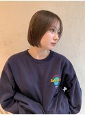 外ハネボブ 切りっぱなしボブ ハイトーンカラー ミニボブ【Riku