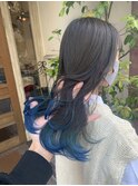 #裾カラー#寒色カラー#ケアブリーチ