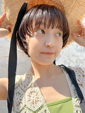 スー(suu) 大人ショートボブ黒髪ショートボブ丸みショートマッシュショート