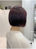 加藤【高円寺】カシスブラウン/タッセルボブ/ブリーチなしカラー