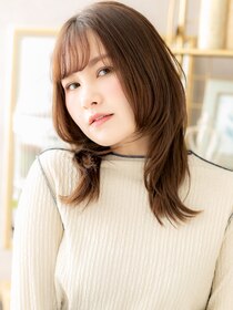 カバーヘア ブリス 戸田公園西口店(COVER HAIR bliss)&nbsp;くせ毛風前髪パーマ顔回りレイヤーカットa戸田公園20代30代40代