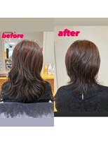 美容室 ステラ ミディアムレイヤーウルフ