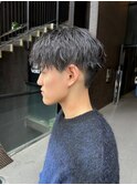 簡単セットツイストパーマ刈り上げマッシュ