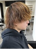 メンズ前上がりウルフパーマツイストパーマスパイラルパーマ