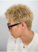ハイトーンアップバングショート