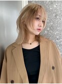 コントラストのあるブラウンカラーのローライトカラー