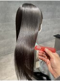 モテ髪ストレート×暗髪ディープパープル