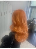 黒髪クラゲヘアー/オリーブグレー/小顔ココアベージュ