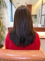 マーリャヘアー(mallia hair)&nbsp;レイヤースタイルレイヤーカットロングレイヤー小顔スタイル