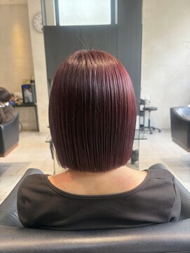 ゲン(gen.) 切りっぱなしボブ/カシスレッド/10代/20代