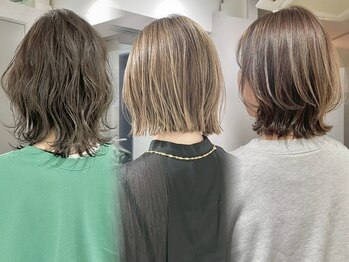 ピークス 千葉店(Peaks)の写真/【京成千葉駅30秒★】平日21時まで営業◎《カット+カラー+トリートメント￥8500～》でお得に可愛く♪