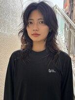 ノラ シブヤ(NORA)&nbsp;小顔ミディアムパーマミディアムデジタルパーマボブパーマ前髪