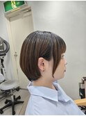 ショートボブ/ふんわり丸みショート/ナチュラルブラウンショート