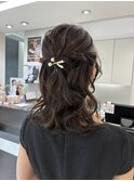 ハーフアップ/結婚式ヘア/ヘアアレンジ