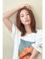 エヌ トーキョー(enu TOKYO)&nbsp;ストレートヘア　オレンジブラウン