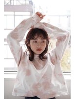 フラッグ ヘアー 天神西通り店(Flag HAIR)&nbsp;チェリーブラウン×大人ガーリー×外ハネレイヤー