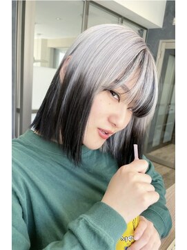 アミ ヘアー ガーデン(ami hair garden) モノトーン×ボブ