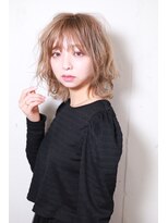 アディクト 東陽町西口(addict)&nbsp;ゆるふわレイヤーウルフ＿ミルクティー＿ミディアム［東陽町］