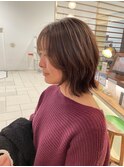 ショートレイヤーショートウルフ顔まわりレイヤー顔まわりカット