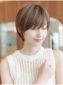 大人かわいいショートイメチェンシースルーバング小顔