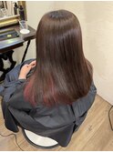 チラ見せインナーカラー 山本綾香/ピンクブラウン/春ヘア/艶髪