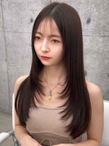 アイシー 表参道(ICY)&nbsp;レイヤーロング/韓国レイヤー ショコラブラウンオリーブベージュ