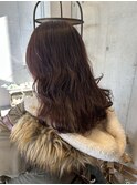 ゆるふわみなみウェーブロング艶感大人可愛いアッシュカラー