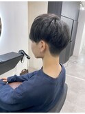 《GRANDLINE友田千栄》ナチュラルな黒髪ツーブロマッシュヘア