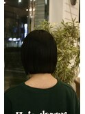 切りっぱなしボブ