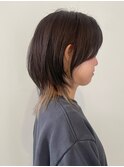 ミディアムウルフ/インナーカラー