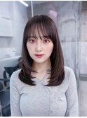 髪質改善似合わせ前髪カットイメチェンレイヤーダークブルー