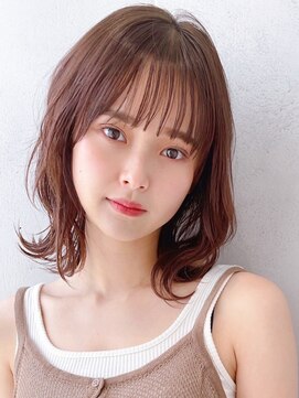 セイドット リー(Say. Ree) Say.ミディアム外ハネボブヘーゼルグレージュローズブラウン青山