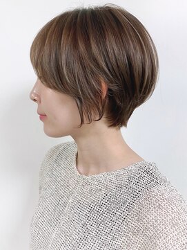 モリオフロムロンドン 原宿本店(morio from London) 【morio原宿】くびれショート　ナチュラルハイライトカラー