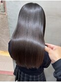 オリーブグレー/レイヤーカット/黒髪/マロンベージュ/入谷