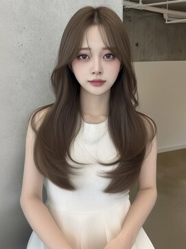 ユーフォリア 銀座(Euphoria) 韓国/小顔/黒髪/ココアベージュ/銀座/レイヤーカット
