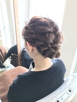 ロカット サロン(Roquat Salon)&nbsp;編み込みロングシニヨンアレンジ【ヘアアレンジ　立川/立川南】